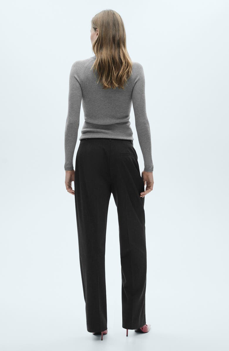 MANGO Rib Crewneck Sweater, Alternate, color, 