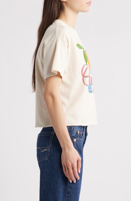 Shop Vinyl Icons Oranges Cotton Graphic T-shirt In Marshmallow