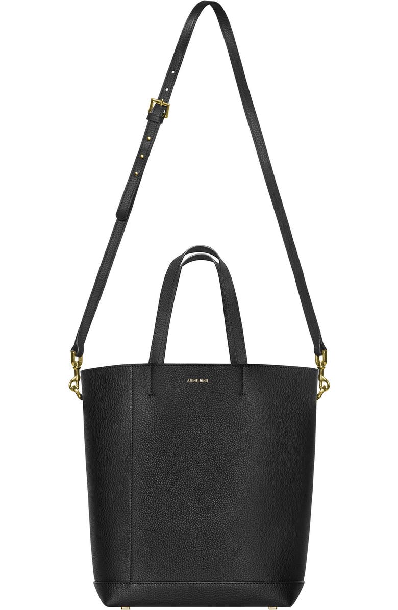 ANINE BING Lyon Water Repellent Leather Tote, Alternate, color,