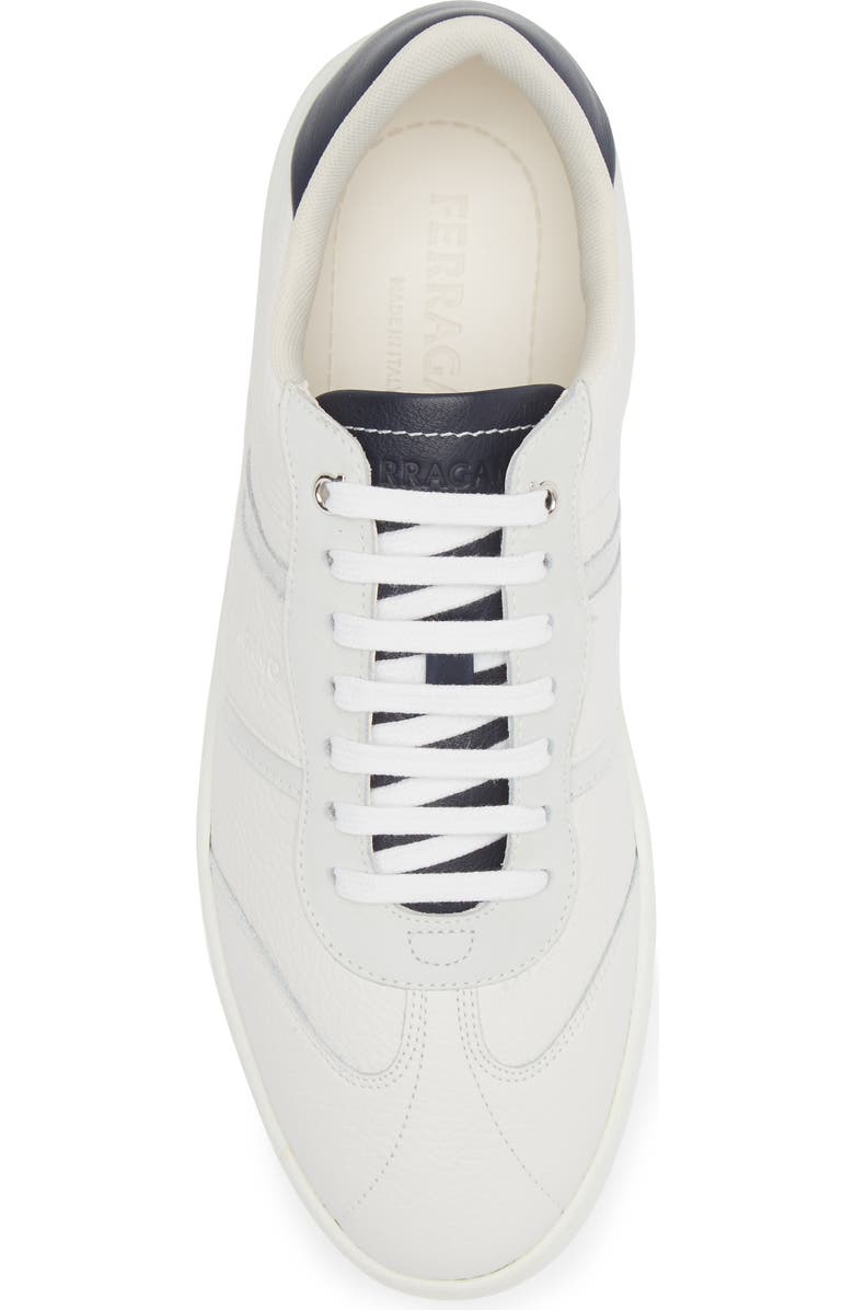FERRAGAMO Achille Low Top Sneaker, Alternate, color, Bianco Ottico