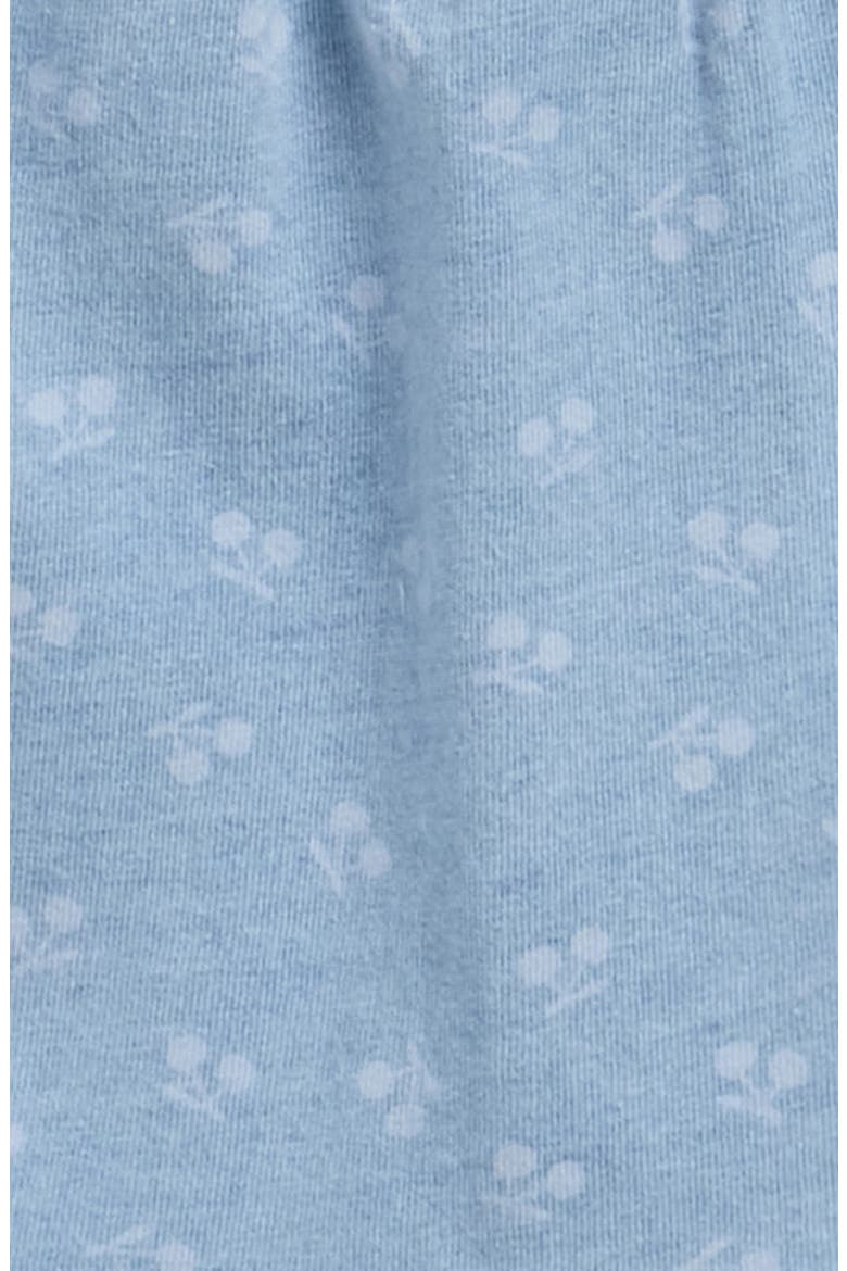 Cherry Bleach Wash Cotton Dress with Bloomers, Alternate, color, INDIGO CHERRY