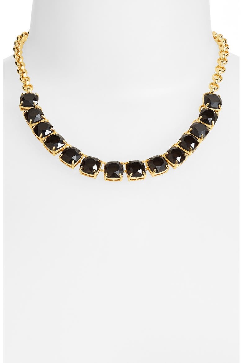 'squared away' bib necklace, Alternate, color, JET