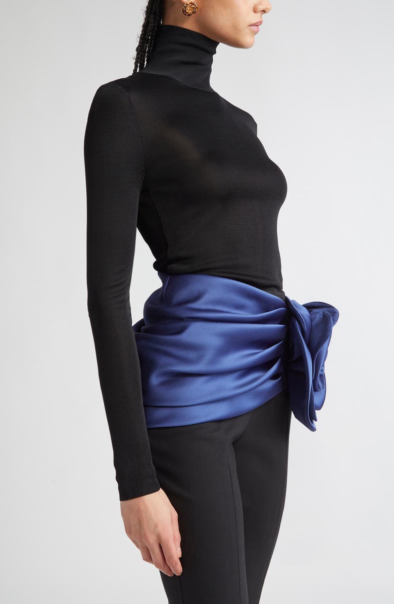 Carolina Herrera Turtleneck Sweater, Alternate, color, Black