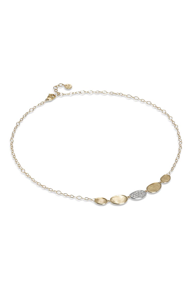 Lunaria Frontal Necklace, Alternate, color, YELLOW GOLD