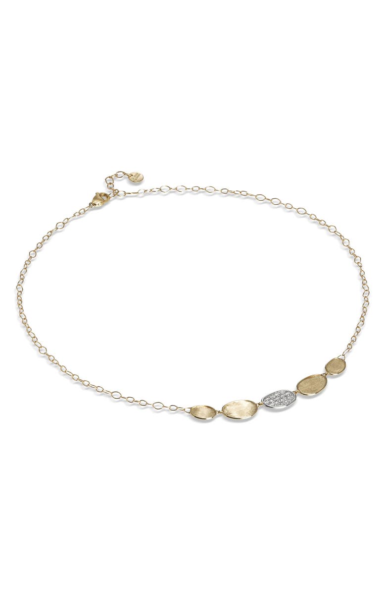 Marco Bicego Lunaria Frontal Necklace, Alternate, color, Yellow Gold