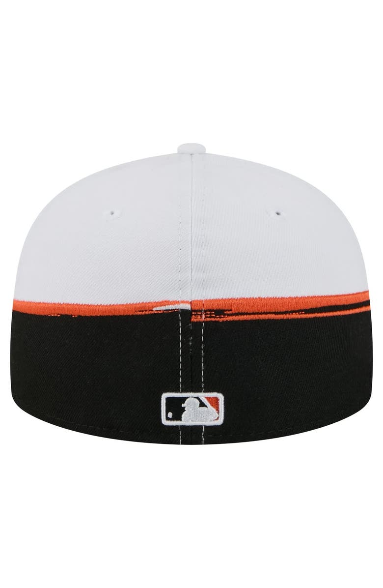 New Era Men's New Era Black/White San Francisco Giants Paint Stroke 59FIFTY Fitted Hat, Alternate, color, Black