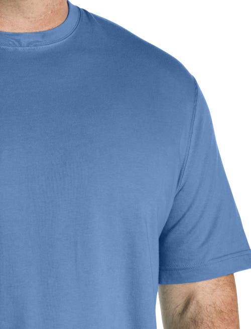 Harbor Bay By Dxl Big & Tall Moisture-wicking Jersey T-shirt In Blue