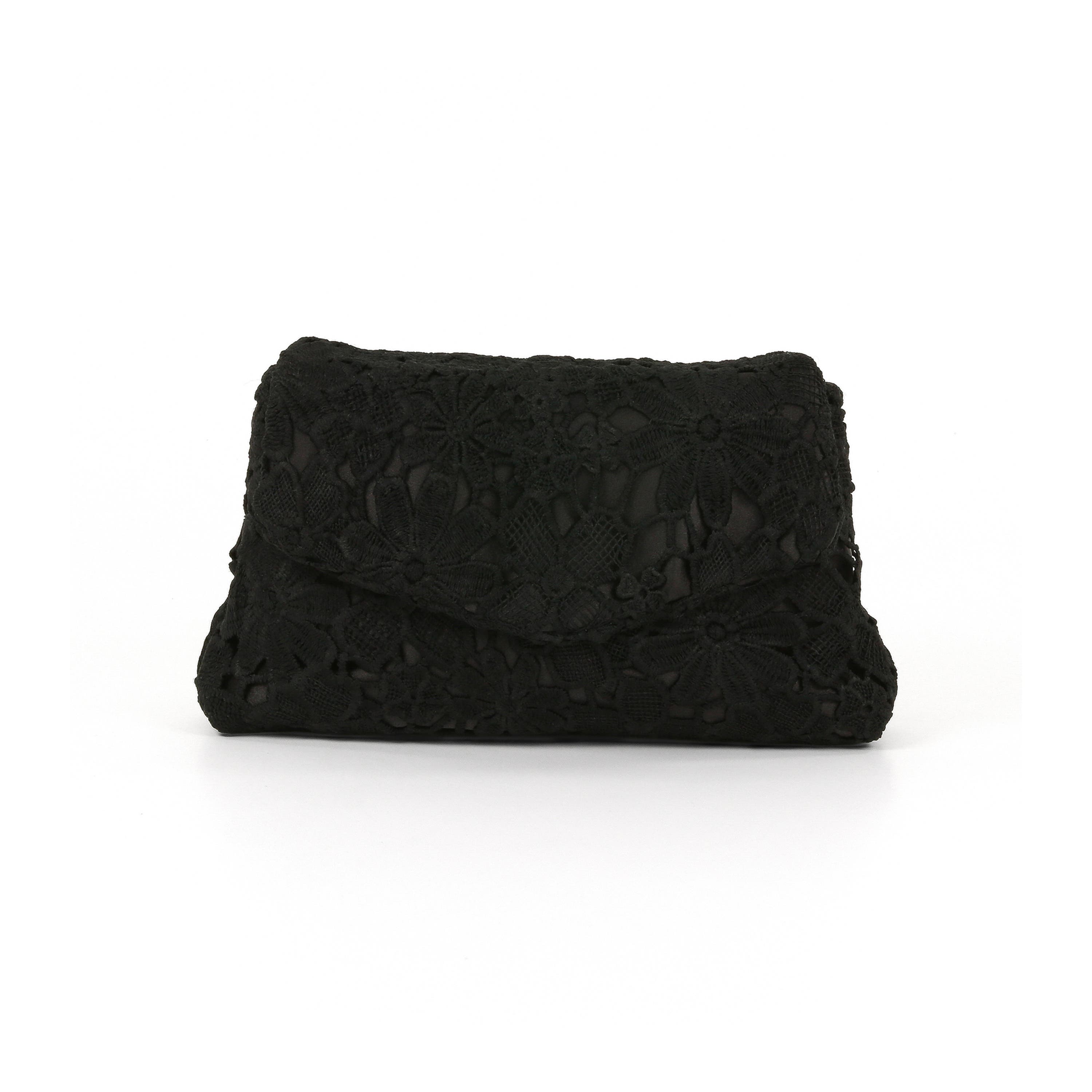 Darcy Crochet Lace Crossbody, Main, color, Black