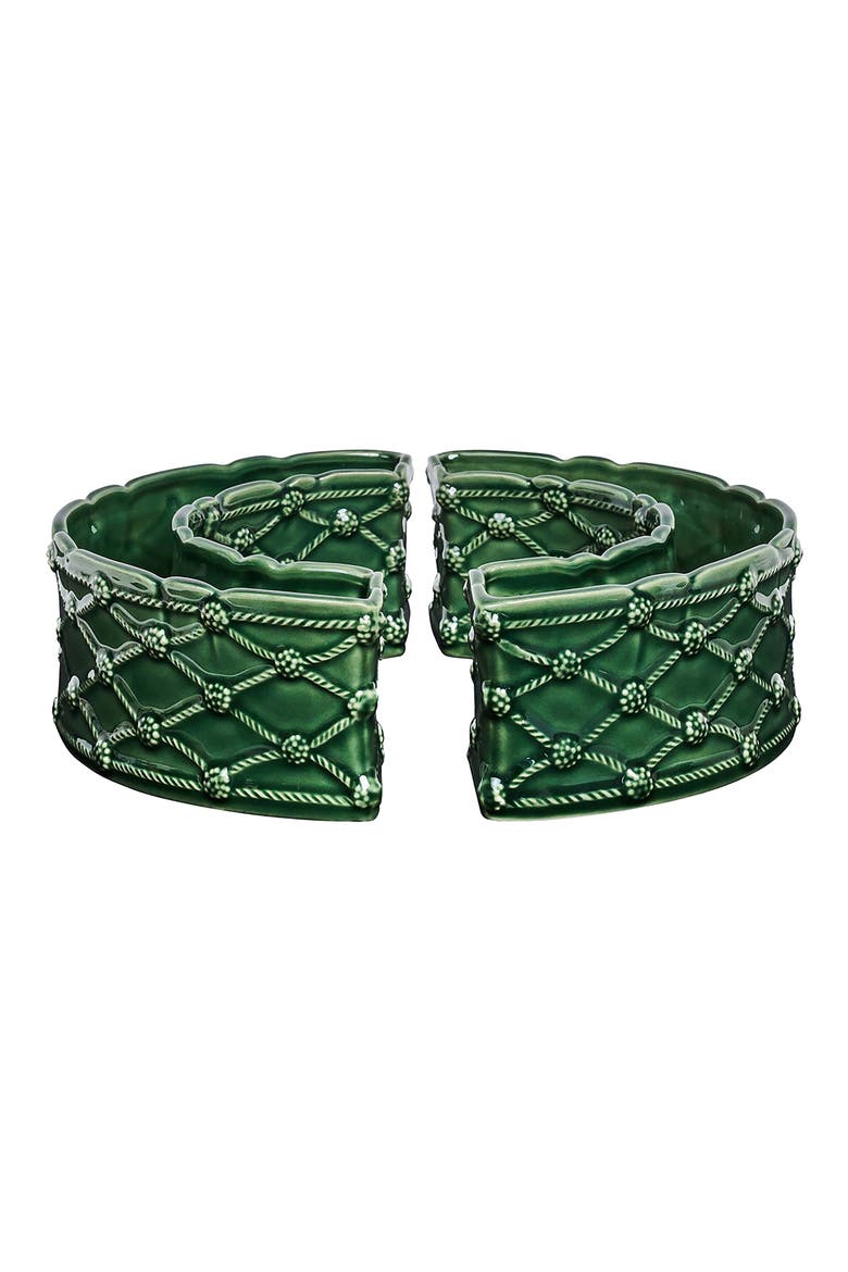 Berry & Thread Set of 2 Half Circle Vases, Main, color, BASIL