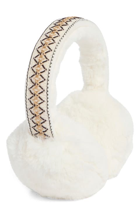 Geo Faux Fur Earmuff