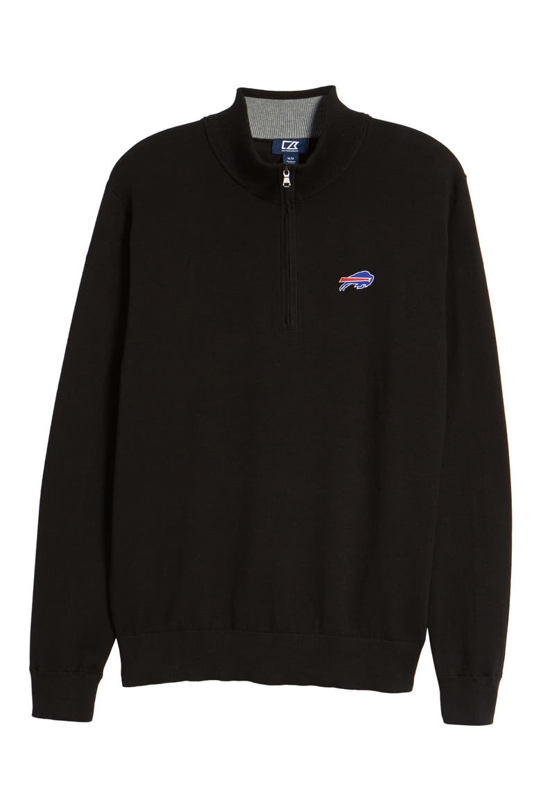 Buffalo Bills - Lakemont Regular Fit Quarter Zip Sweater, Alternate, color, BLACK
