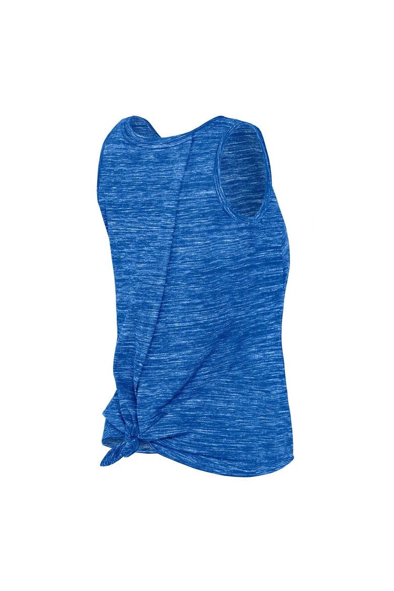 Women's New Era Royal Los Angeles Rams Space Dye Tie-Back Tank Top, Alternate, color, Royal