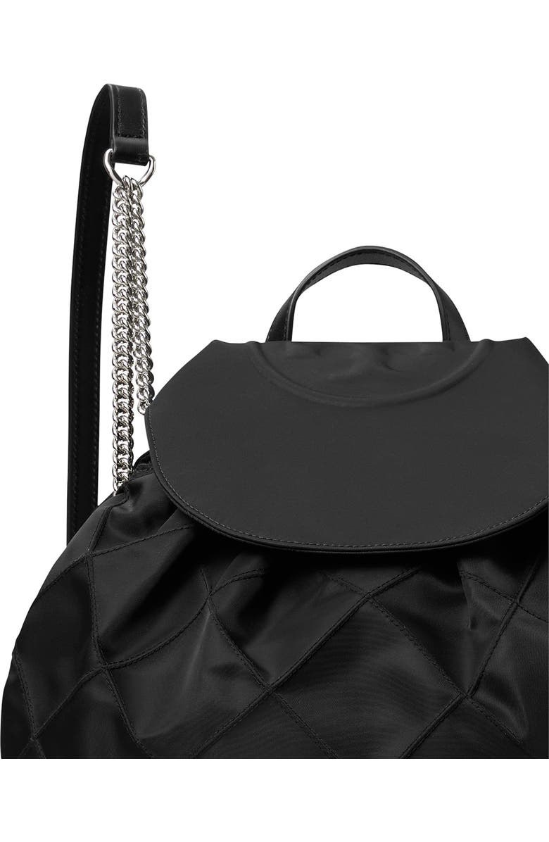 Tory Burch Fleming Nylon Backpack, Alternate, color, Black