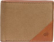 Johnston & Murphy Antique Canvas & Leather Bifold Wallet