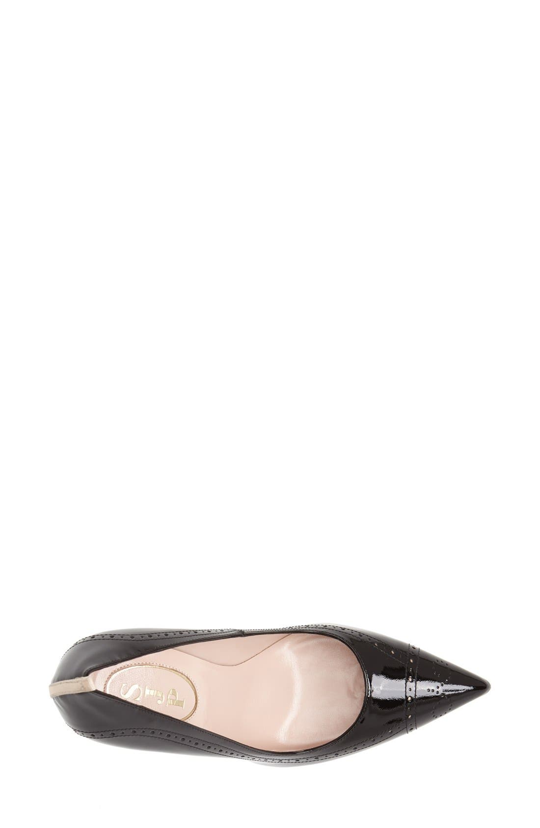 SJP by Sarah Jessica Parker 'Marlene' Brogue Detail Pointy Toe Pump, Alternate, color, 