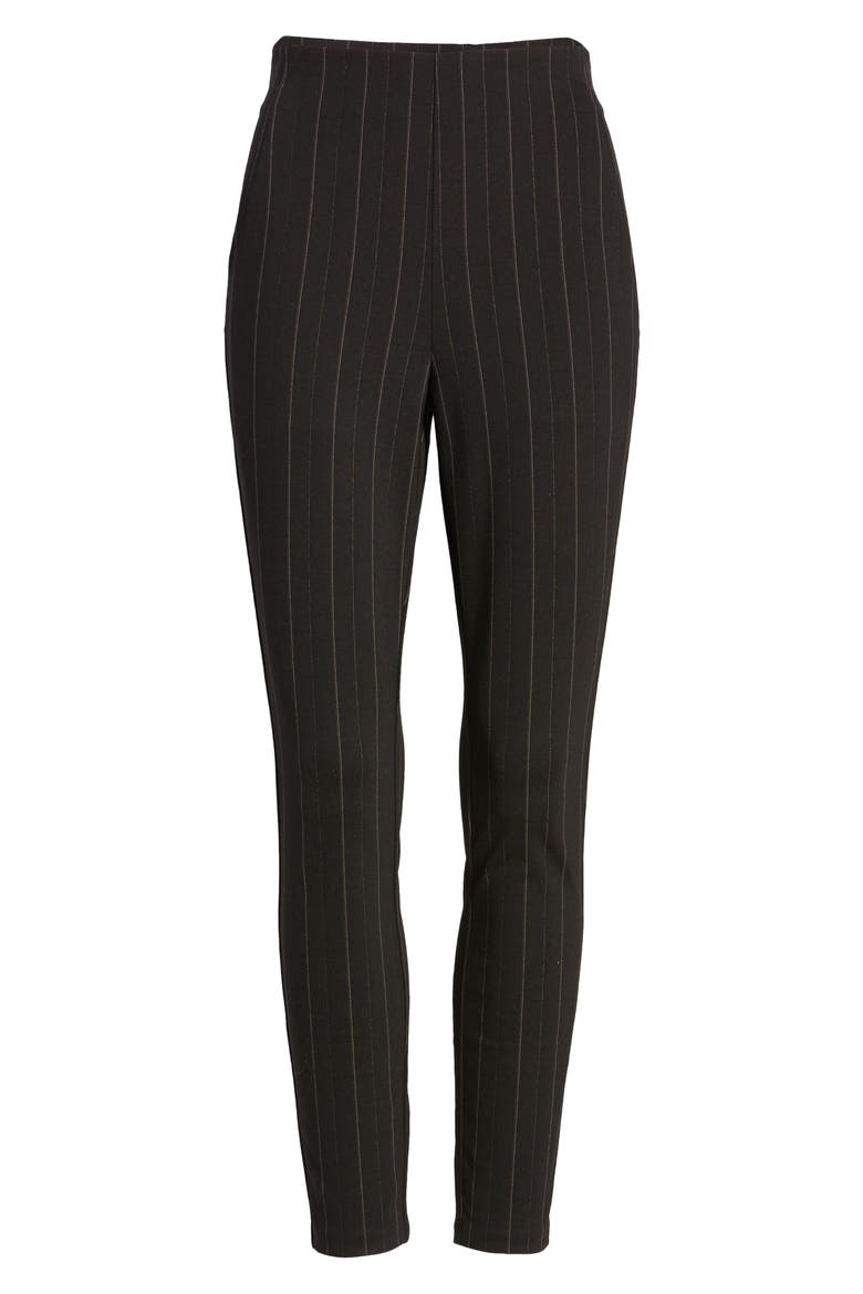 Ponte High Waist Skimmer Leggings, Alternate, color, BLACK