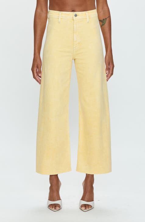 Pastel yellow jeans hotsell