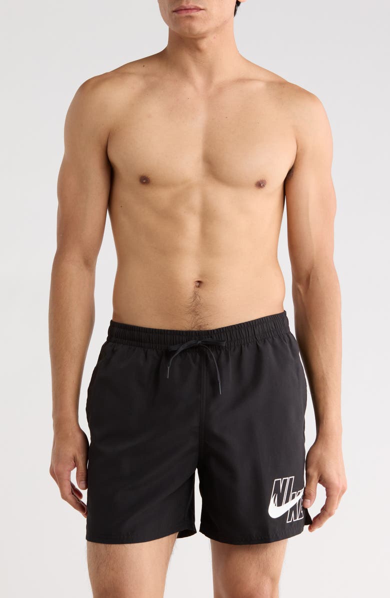 Nike 5-Inch Volley Swim Shorts, Main, color, Black