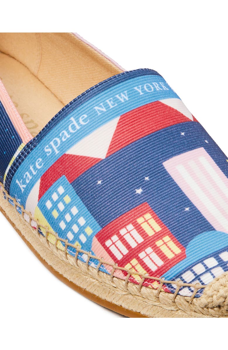 Kate Spade New York city map espadrille flat, Alternate, color,