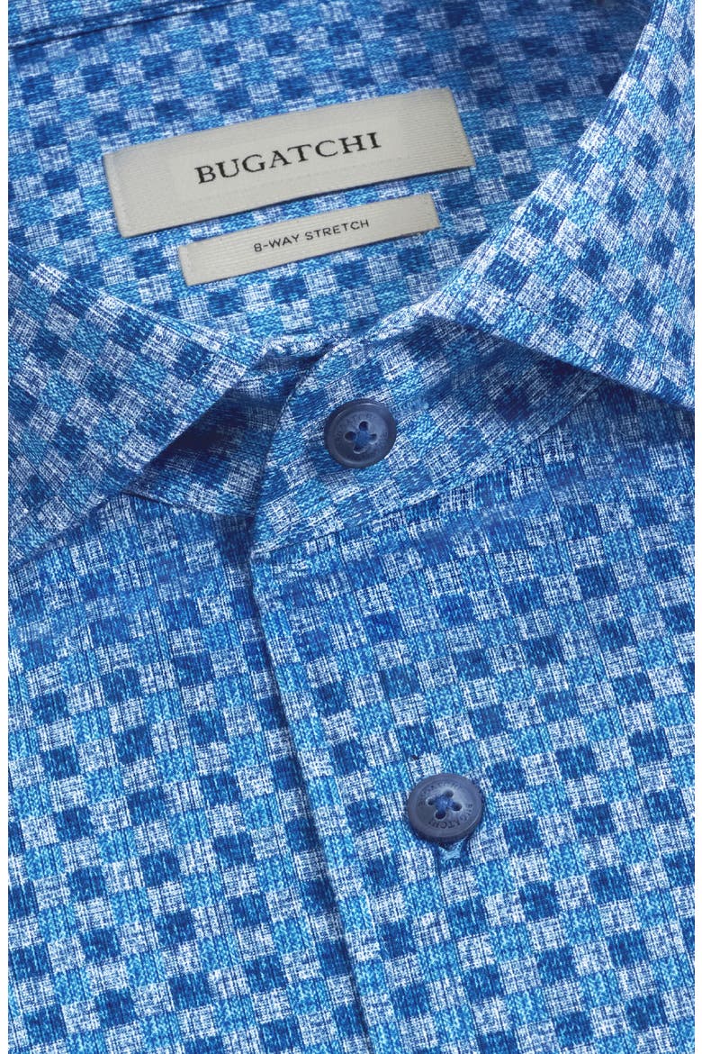 Devon OoohCotton® Print Button-Up Shirt, Alternate, color, MARINE BLUE