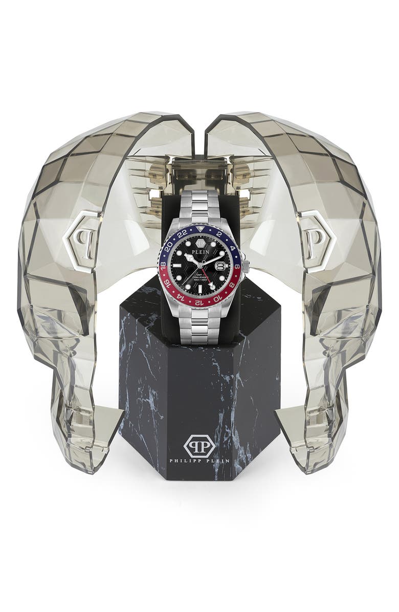 PHILIPP PLEIN GMT-I Challenger Bracelet Watch, 44mm, Alternate, color, Stainless Steel