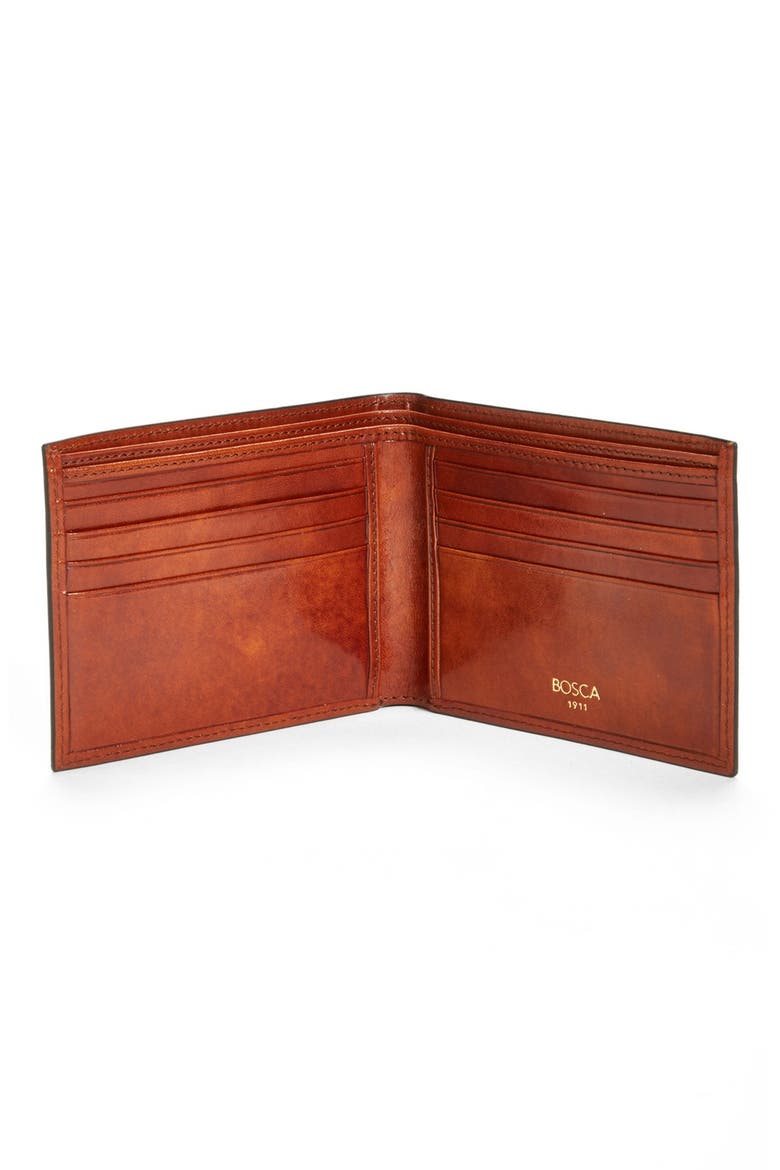 Old Leather Deluxe Wallet, Alternate, color, AMBER
