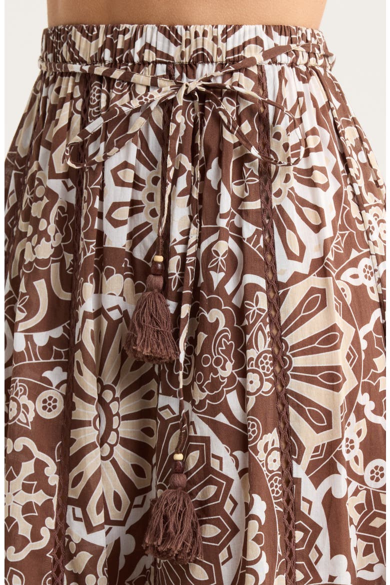 Ariella Cotton Cover-Up Maxi Skirt, Alternate, color, BEACH BROWN COMBO