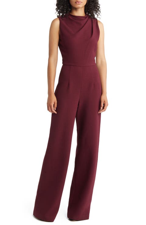 Corrine Draped Bodice Wide Leg Jumpsuit