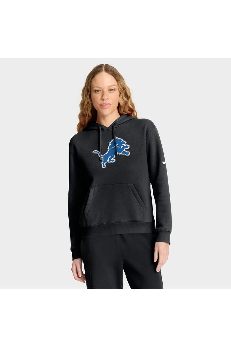 Women's Nike Black Detroit Lions Club Fleece Pullover Hoodie, Main, color, Black