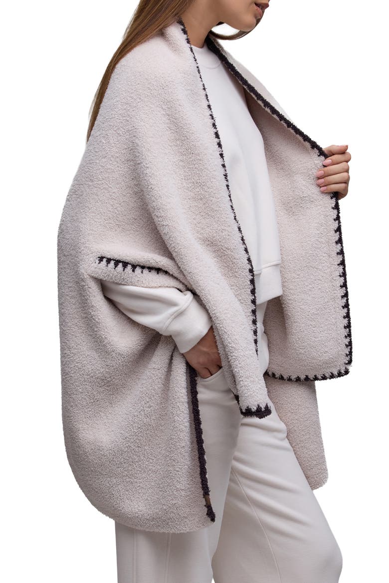 CozyChic® Blanket Stitch Wrap, Alternate, color, STONE-UMBER