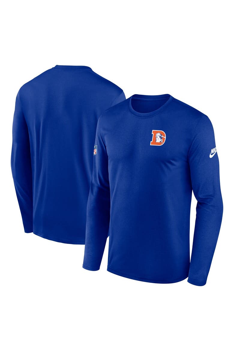 Men's Nike Royal Denver Broncos Legend Small Logo Performance Long Sleeve T-Shirt, Alternate, color, Royal