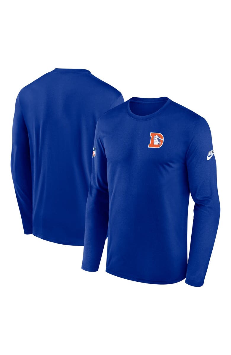 Nike Men's Nike Royal Denver Broncos Legend Small Logo Performance Long Sleeve T-Shirt, Alternate, color, Royal