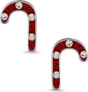 Lily Nily Kids' Crystal Candy Cane Stud Earrings