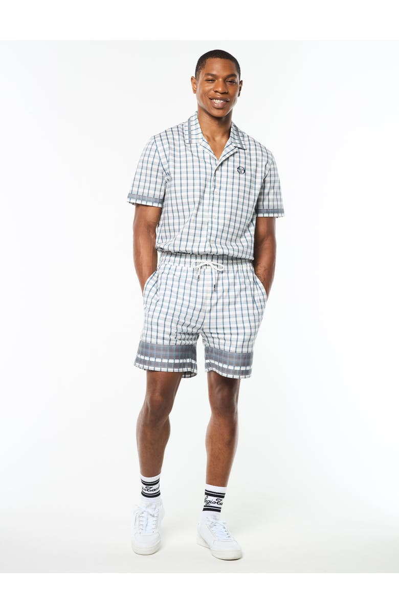 Sergio Tacchini Quadretto Cabana Short, Alternate, color, Brilliant White