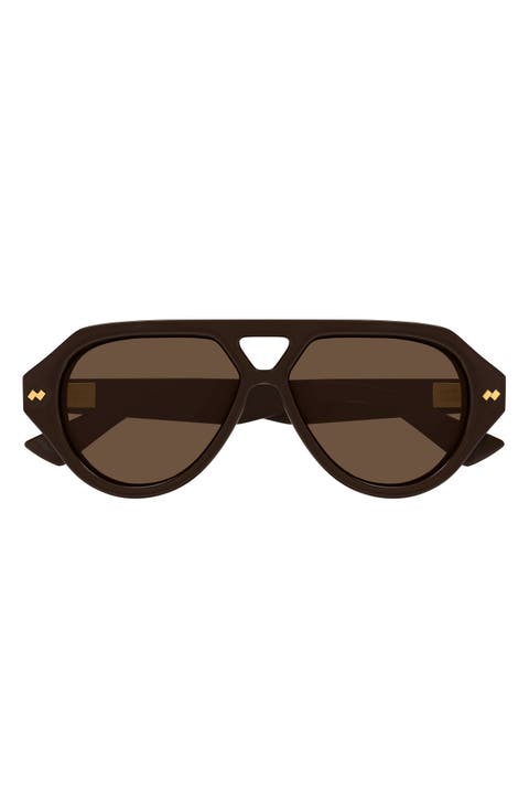 56mm Gradient Polarized Navigator Sunglasses