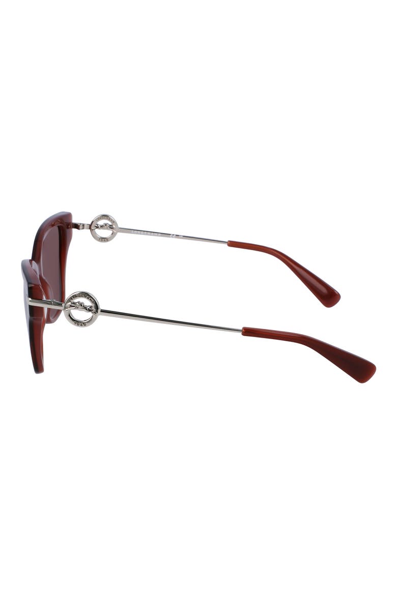 Medallion 52mm Modified Rectangular Sunglasses, Alternate, color, BROWN