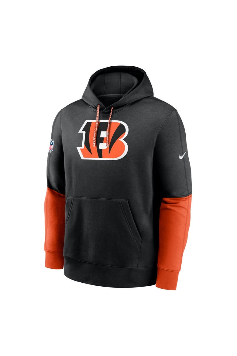 Men's Nike Black Cincinnati Bengals 2024 Sideline Club Pullover Hoodie, Alternate, color, Black
