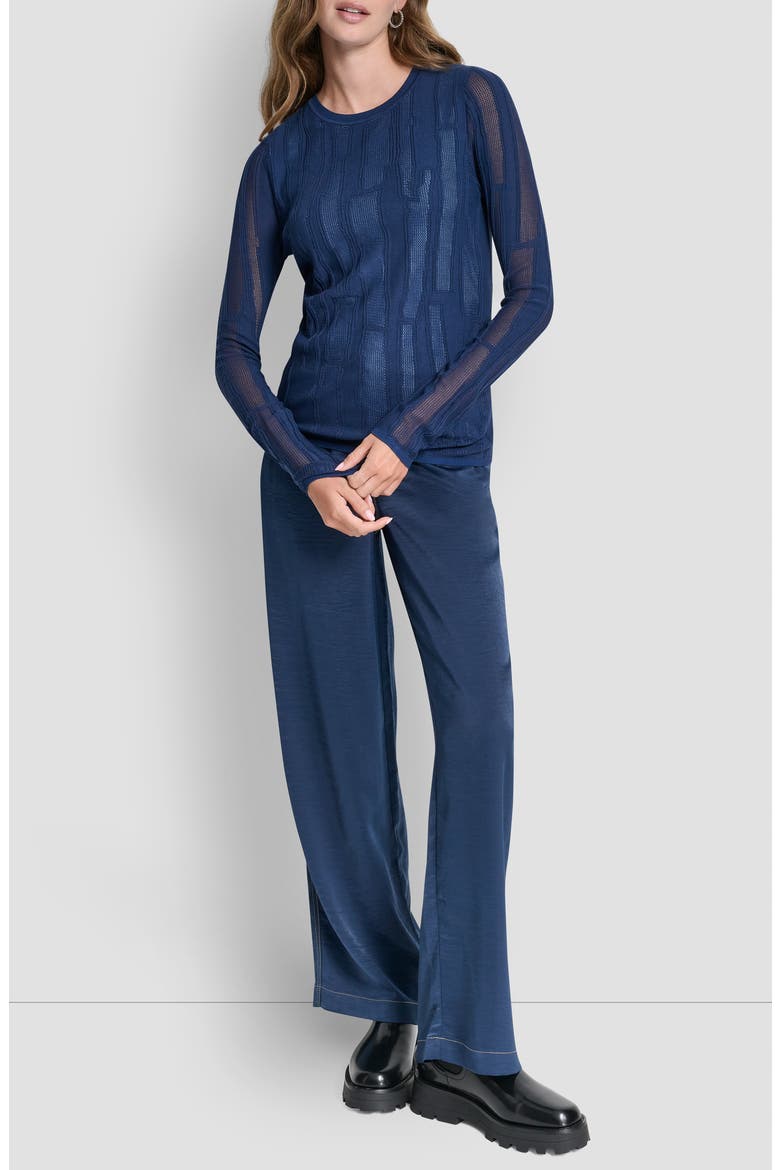 Mix Stitch Top, Alternate, color, HUDSON BLUE/LIBERTY SKY