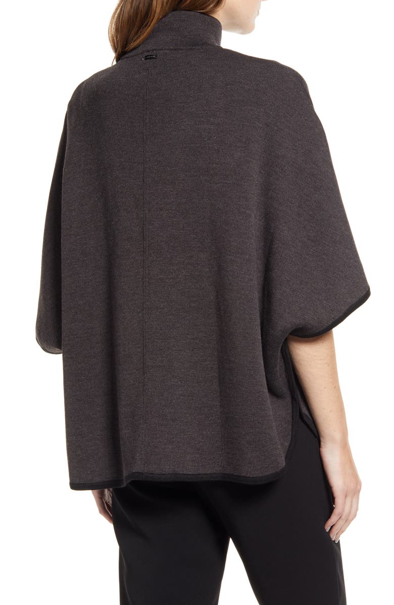 Anne Klein Double Face Zip Cape, Alternate, color,