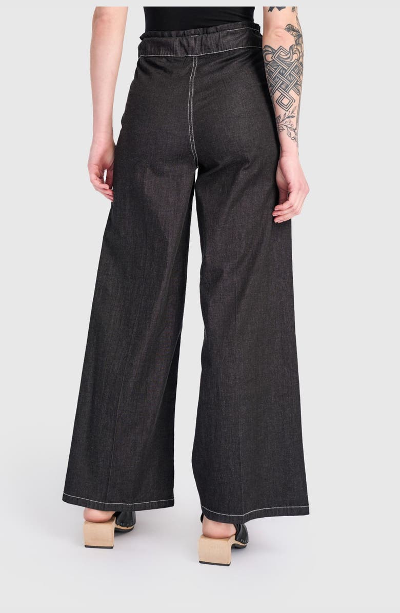 Alembika Washed Wide Leg Stretch Jeans, Alternate, color, Jet Denim