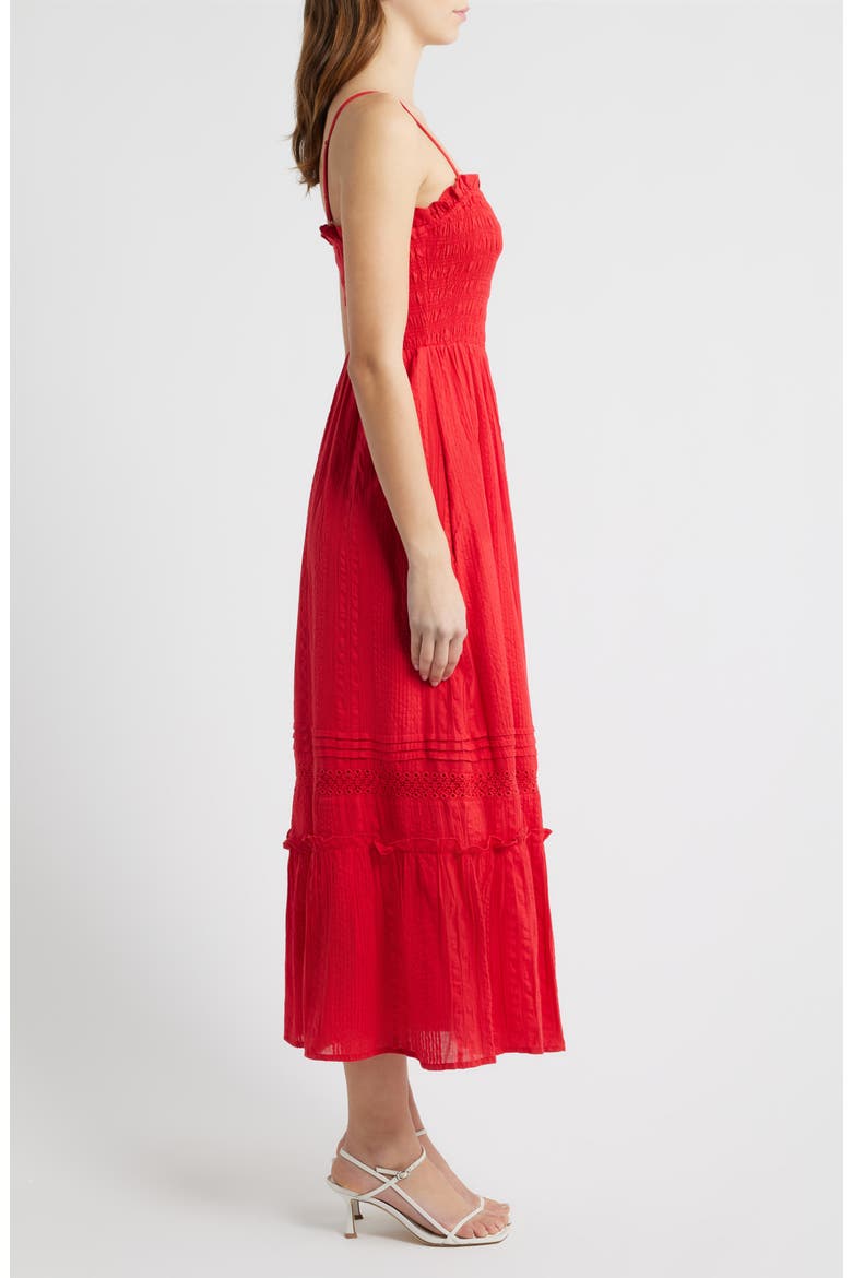 Magnolia Ruffle Trim Maxi Dress, Alternate, color, GOJI BERRY