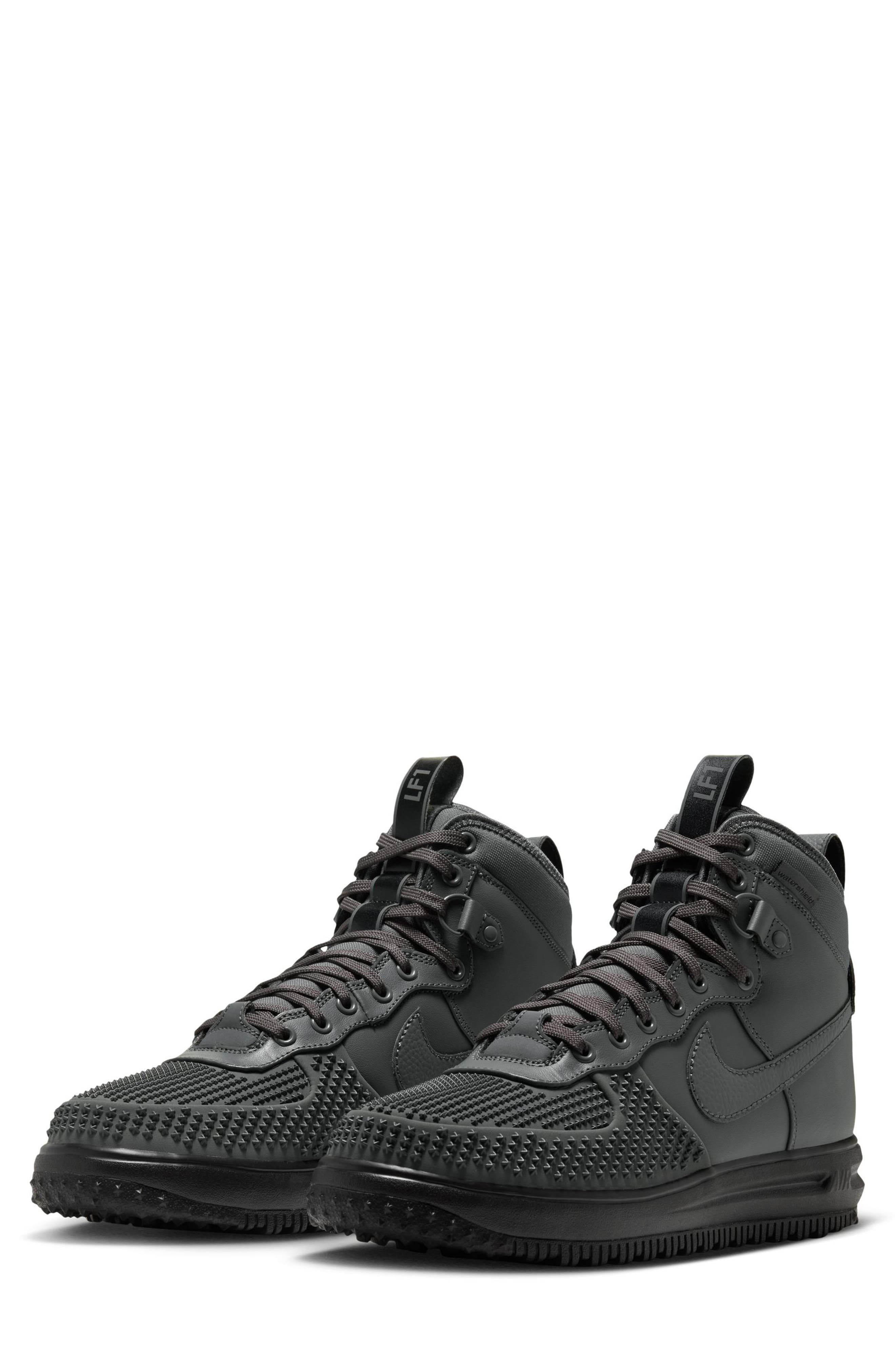 Lunar Force 1 Lace-Up Boot, Main, color, IRON GREY/ BLACK