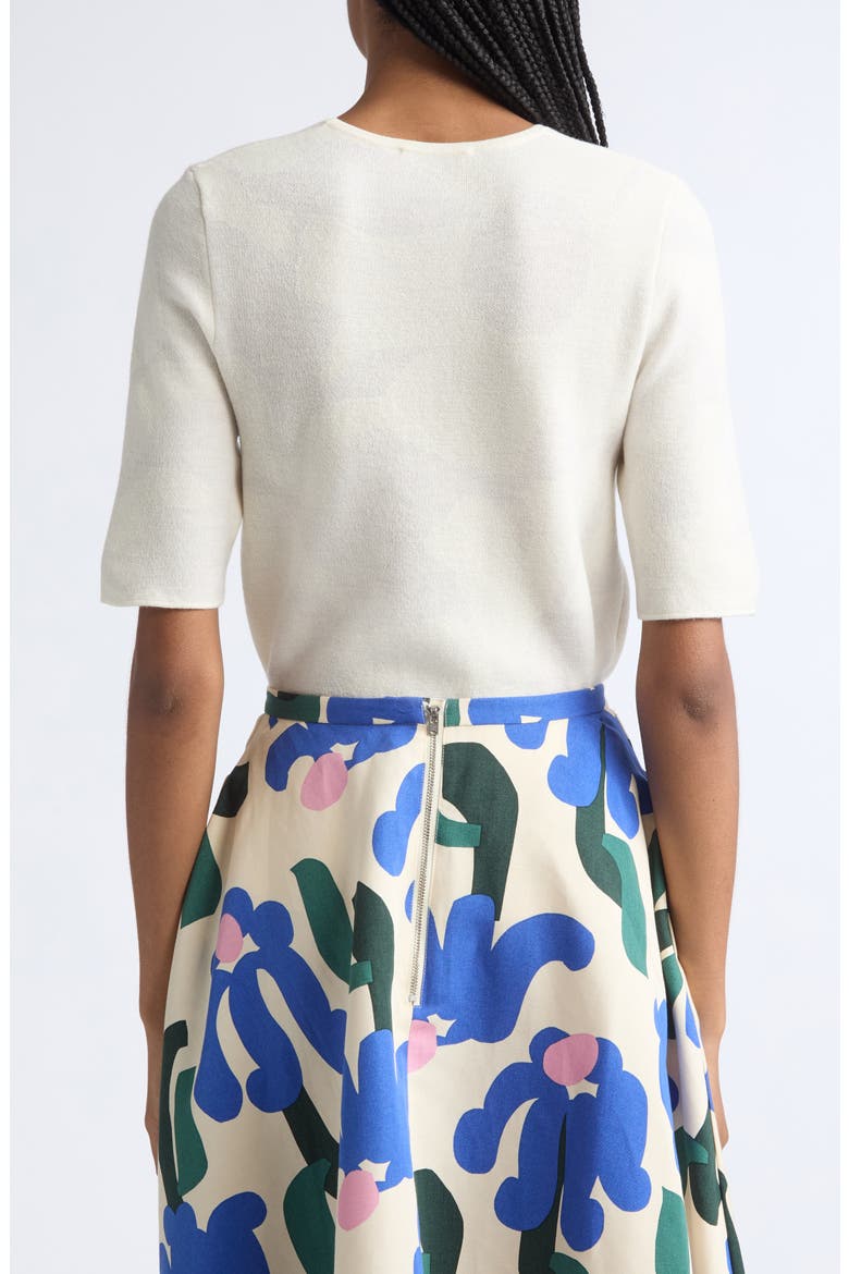 Kehys Lossi Jacquard Sweater, Alternate, color, WHITE