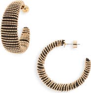 Nordstrom Metallic Thread Hoop Earrings