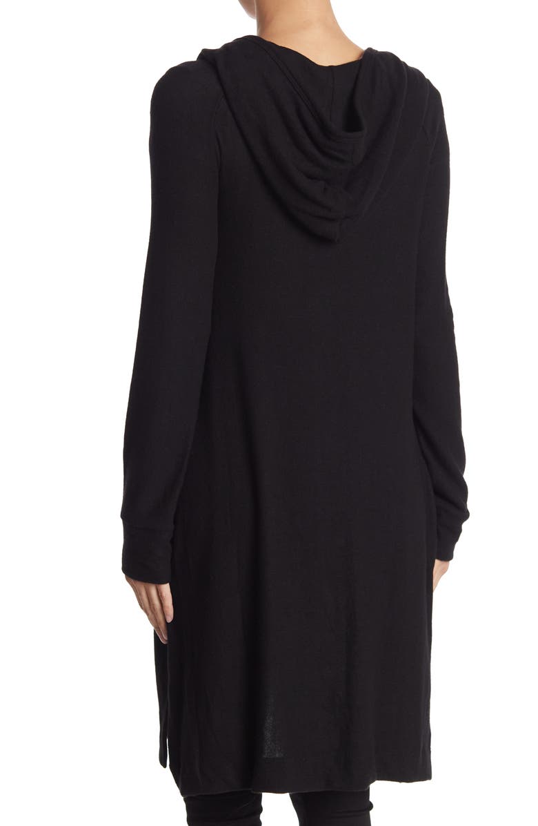 GO COUTURE Wrap Front Cardigan, Alternate, color, Black