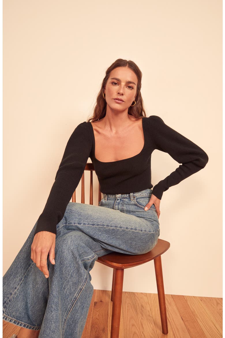 Piazza Cashmere Sweater, Alternate, color, BLACK