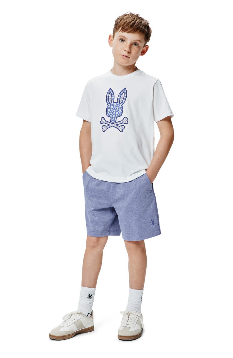Psycho Bunny Kids' Brad Embroidered Appliqué Pima Cotton T-Shirt, Alternate, color, White