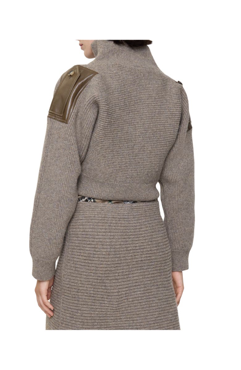 Burberry Wool Half-button Sweater, Alternate, color, 