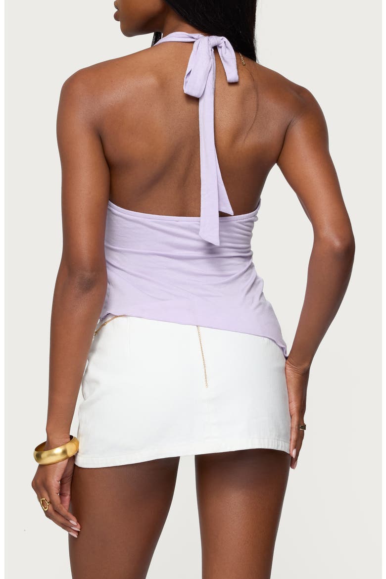 Arian Starfish Crossover Halter Top, Alternate, color, LILAC
