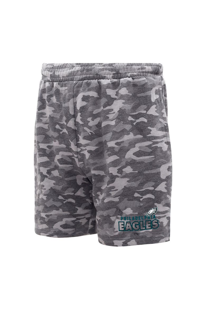 Men's Concepts Sport  Charcoal Philadelphia Eagles Biscayne Camo Shorts, Main, color, Charcoal